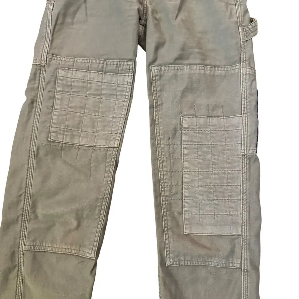 American Eagle Carpenter Patchwork‎ Stretch Utility Pants Womens Size 0 Green